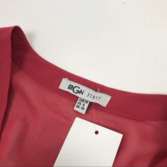 BGN First Women’s Red Button Blouse - Picture 2 of 6